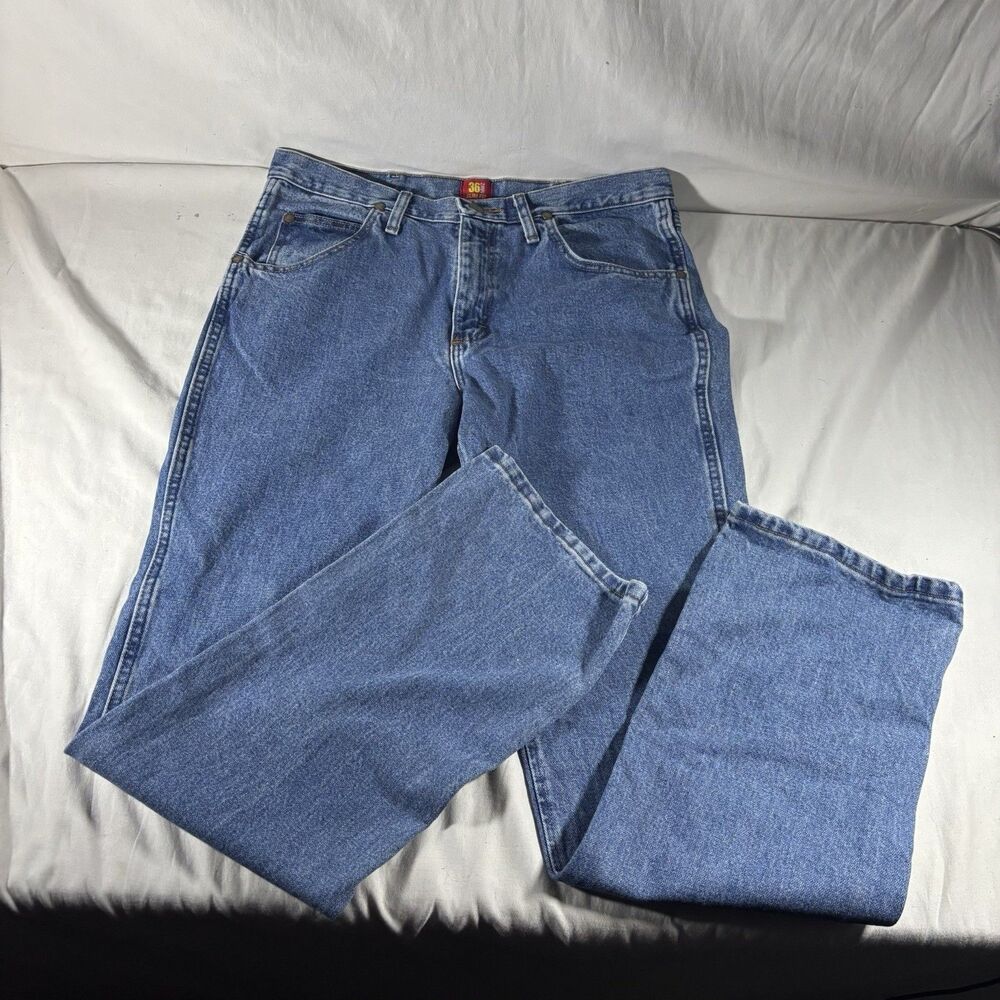 Wrangler MWZ Slim Fit Jeans 34x32 Light Blue